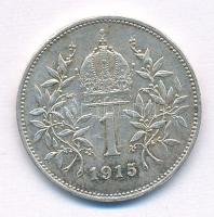 Ausztria 1915. 1K Ag "Ferenc József" T:AU patina 
Austria 1915. 1 Corona Ag "Franz J...