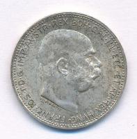 Ausztria 1915. 1K Ag "Ferenc József" T:AU,XF patina, kis ph  Austria 1915. 1 Corona Ag "Franz Joseph" C:AU,XF patina, smalle edge error Krause KM#2820