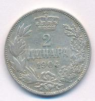 Szerbia 1904. 2D Ag "I. Péter" T:XF kis karc, apró ph
Serbia 1904. 2 Dinara Ag "Peta...