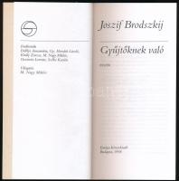 Joszif Brodszkij: Gyűjtőknek való. Esszék. Vál.: M. Nagy Miklós. Ford.: Erdélyi Annamária, Gy. Horvá...