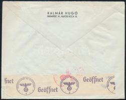 1940 Légi levél cenzúrázva Mátyás sorral Németországba / Censored airmail cover to Germany