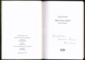 Andai Ferenc: Mint tanu szólni. Bori történet. DEDIKÁLT! [Bp.],2003, Ab Ovo. Kiadói kartonált papírk...