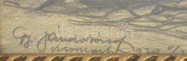 Gy. Sándor József (1887-1936): Kismartoni kút, 1929. Ceruza, papír, jelzett. 31,5x25 cm. Üvegezett k...