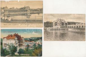 Vízakna, Salzburg, Ocna Sibiului; - 3 db régi város képeslap vegyes minőségben / 3 pre-1945 town-view postcards in mixed quality