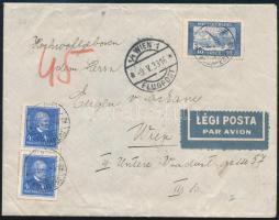 1933 Légi levél Bécsbe / Airmail cover to Vienna