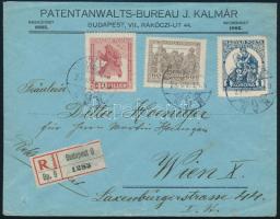 1920 Hadifogoly sor ajánlott levélen Bécsbe / Registered cover to Vienna