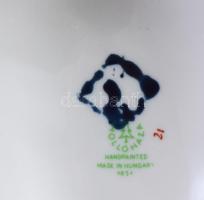 Éneklő. Hollóházi barokk nő porcelán figura, jelzett, kézzel festett, hibátlan, m: 23,5 cm