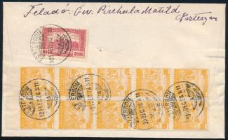 1925 Ajánlott levél 10.000K bérmentesítéssel Pozsonyba / Registered cover with 10.000K franking to Bratislava