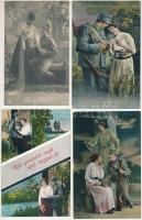 14 db régi első világháborús osztrák-magyar katonai motívum képeslap / 14 WWI Austro-Hungarian K.u.K. military motive postcards