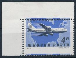 1977 Repülő 4Ft ívsarki bélyeg elfogazva / Mi 3226 with shifted perforation