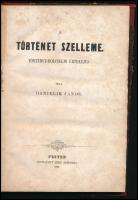 Danielik János: A történet szelleme. Történet-bölcselmi értekezés. Pest, 1857, Herz János-ny., 2 sztl. lev.+ IV+138+(2) p. Átkötött félvászon-kötésben, kissé kopott borítóval, helyenként kissé foltos lapokkal, néhány lapon kis szúrágta lyukakkal.