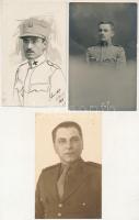 3 db régi román katonai fotó képeslap / 3 pre-1945 photo postcards of Romanian soldiers