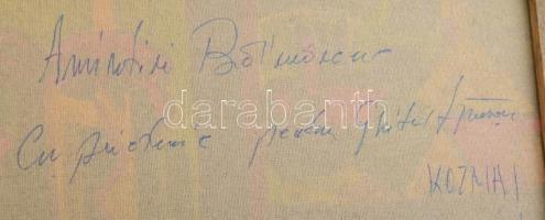 Kozma István (1937-2020): Nagybányai emlékek. Olaj, vászon, jelezve balra lent, hátoldalán a művész ...