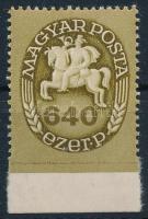 1946 Lovasfutár 640 ezer P alul fogazatlan / Mi 891 imperforate below