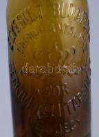 Egyesült budapesti serkiviteli társaság Dreher Antal féle sör dombornyomott mintás sörös üveg 29 cm