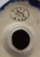 Gzhel 4 darab állatfigura, közte jelzett, m: 8 cm alatt