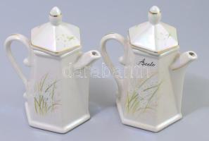 Francia fedeles porcelán olaj- és ecetkiöntő, jelzett, m: 16 cm