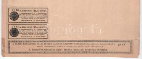 Budapest 1890. "Brassó-Háromszék Helyi Érdekű Vasutak -Részvénytársaság" törzsrészvénye 20...
