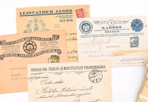 cca 1910-1940 54 db vegyes fejléces boríték tétel, benne gyógyszerészeti, szőrmeipari és tűzoltósági...