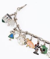 Ezüst(Ag) zsuzsu karkötő, h: 16,5 cm, bruttó: 20 g