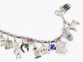 Ezüst(Ag) zsuzsu karkötő, h: 16,5 cm, bruttó: 20 g