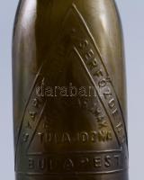 Gyártelep serfőzde RT. feliratos sörös üveg, 29 cm