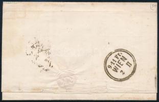 2kr + 3kr levélen. Szép friss darab "PESTH" - Wien 2kr + 3kr on cover "PESTH" - ...