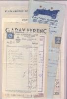 cca 1900-1940 17 klf. fejléces magyar és külföldi számla, főként hotelekből / mostly hotel invoices