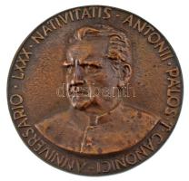 1994. Pálos Antal születésének 80. évfordulójára készült egyoldalas bronz plakett (100mm) T:AU