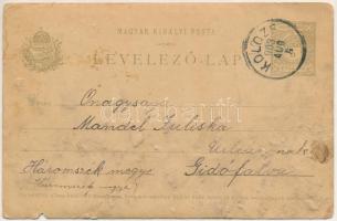 1903 Kolozs, Kolozs-sósfürdő, Kolozsfürdő, Cojocna; látkép. 5 filléres díjjegyes levelezőlapra ragas...