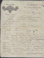 1873-1874 2 osztrák hotelszámla + francia fejléces levél / 2 Austrian hotel- + French invoice