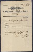 1873-1874 2 osztrák hotelszámla + francia fejléces levél / 2 Austrian hotel- + French invoice