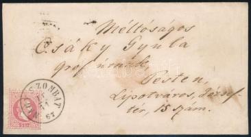 1871 5kr levélen / on cover "NAGY SZOMBAT"