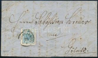 1855 9kr levélen GROSSWARDEIN - GÖLLNITZ