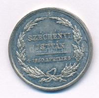 1860. Széchenyi István - 1860 április 8-án kétoldalas Sn halotti emlékérem (29mm) T:XF