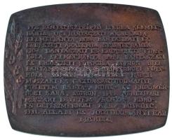 1985. "250 éves a hazai bányászati és kohászati felsőoktatás - Samuel Mikoviny" fém emlékp...