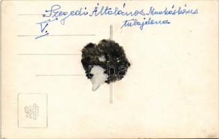 Szeged, Szegedi Általános Munkáskórus tagjai. photo (ragasztónyom / glue mark)