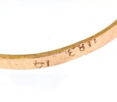 9K arany (Au) gyűrű jelzett m: 56 , 0,7 g