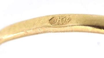 14 arany (Au) gyűrű jelzett m: 51 , 1 g