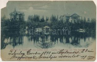 1898 (Vorläufer) Tátra, Magas-Tátra, Vysoké Tatry; Vendéglő és Szentiványi villa a Csorba-tónál / Csorba. Restauration und Villa Szentiványi / restaurant, villa (b)