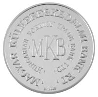 Lebó Ferenc (1960-) 1996. "MKB (Magyar Külkereskedelmi Bank) Rt." jelzett Ag emlékérem kap...