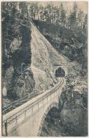 1907 Mariazell (Steiermark), Mariazellerbahn, Viaduct u. Tunnel in den Zinken / railway line and tunnel (wet damage)