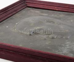 cca 1935-1940, Edvard Benes csehszlovák elnök domborított fém portréja, "PREZIDENT DR. E. BENES...