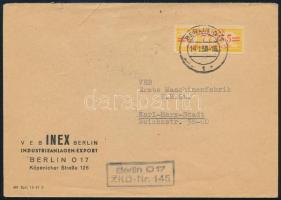 1958 Levél Hivatalos bélyeggel Berlinből / Cover with Official stamp