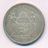 1930. 5P Ag hajas "Horthy jobbra" T:XF karc, patina
Adamo P8