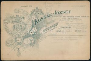 cca 1905 Fedák Sári (1879-1955) színésznő portréja saját kezű aláírásával, keményhátú fotó Kossak Jó...