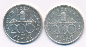 1992. 200Ft "MNB" Ag (2x) T:AU,XF
Adamo F13