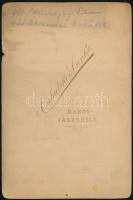 cca 1890 Gróf Toldalaghy Tiborné báró Bornemisza Mária portréja, keményhátú fotó Ciehulski és Csonka...
