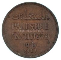 Palesztina 1941. 2m bronz T:AU patina, kis ph Palestine 1941. 2 Mils bronze C:AU patina, small edge error Krause KM#2