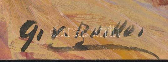 Olvashatatlan jelzéssel: Orientális város. Olaj, papír, Kertész Pál részére szóló ajánlással. 29,5×3...